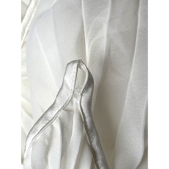 Retrofete Ximena Pearl Embellished Cutout Pleated White Maxi Dress Size XL - Picture 8 of 10